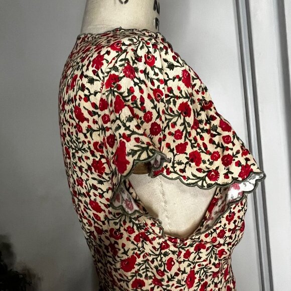 RIXO X RENT THE RUNWAY Ditsy Floral Mini Dress Size Medium - Picture 4 of 8